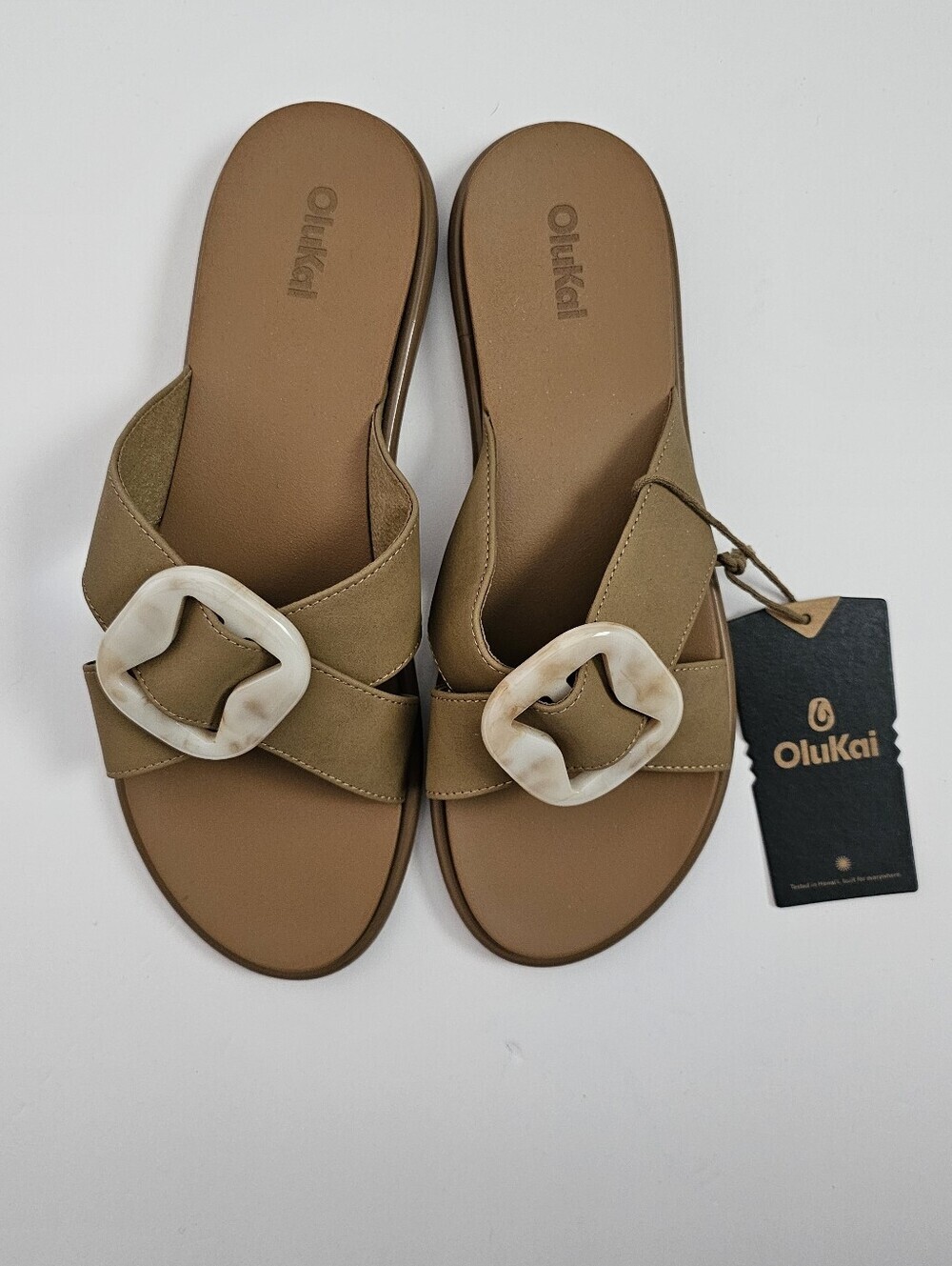 OluKai La'i Slide Comfort Sandal Tan